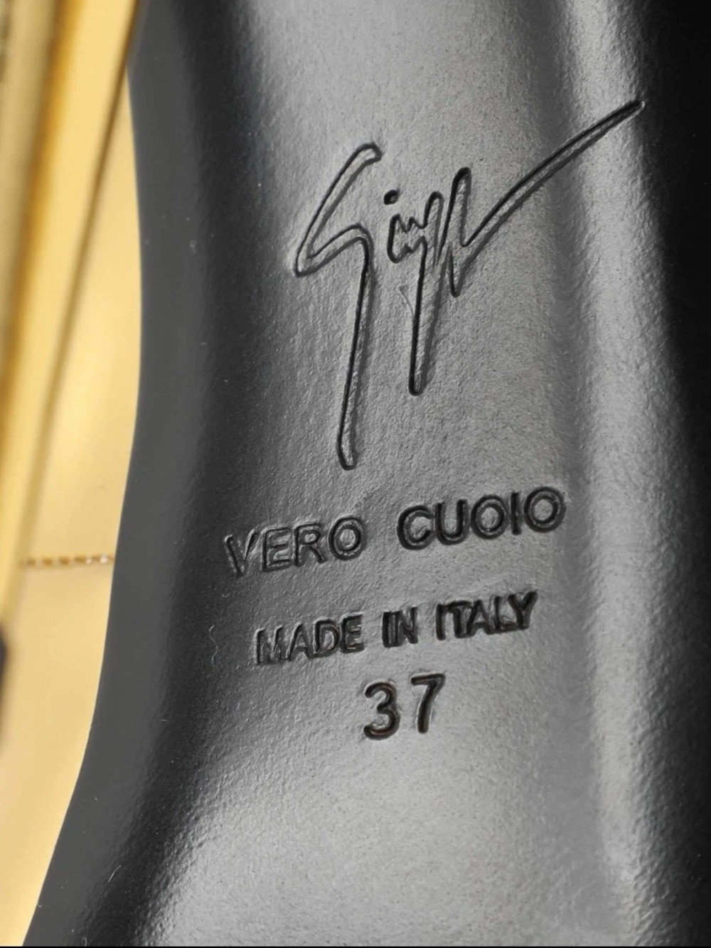 Giuseppe Zanotti Gold Metallic Peep-Toe Mary Jane Stilettos - Picture 8 of 12